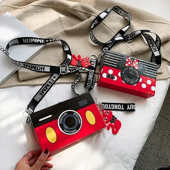

women's bag 2020 trendy shoulder crossbody bags mickey minnie purses and handbags top quality camera messenger tote sac