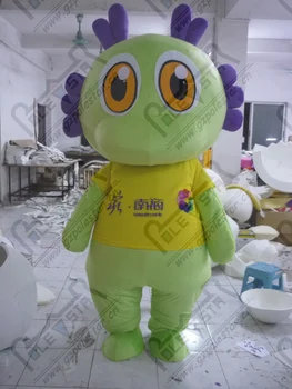 

quality green dragon mascot costumes cartoon mascot design