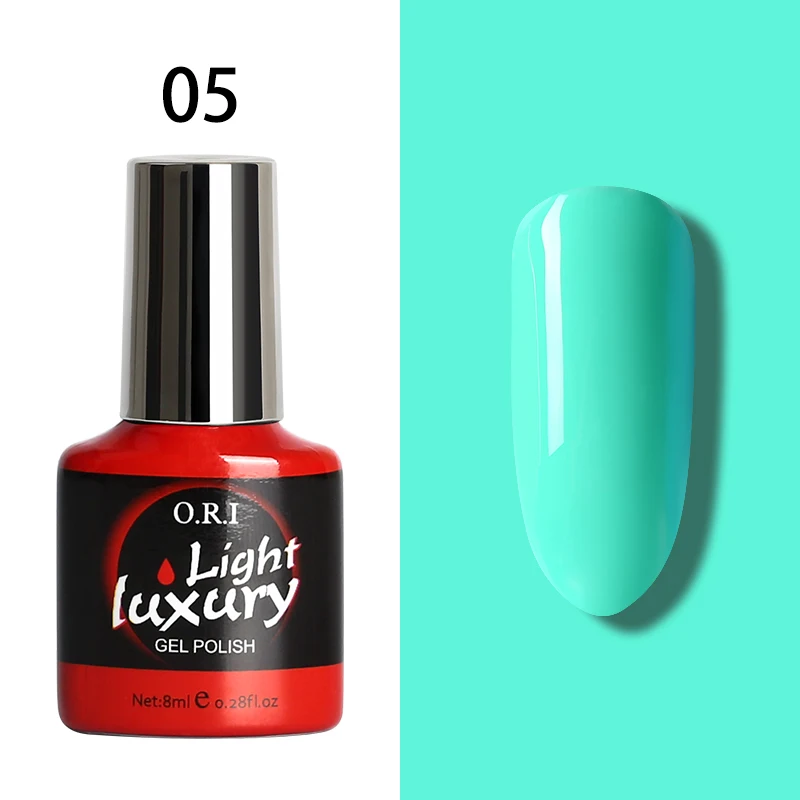 05 ORI 1PCS Gel Polish Soak Off UV LED Nail Gel 8ML Top Base Coat Neon Gel Varnishes For Nail Art Lakiery Hybrydowe Gel Lacquer - Цвет: 05