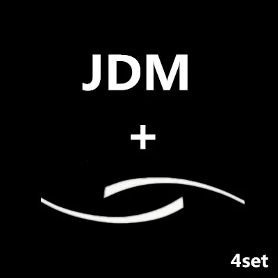 Универсальный 3D логотип amg стикер для автомобильных шин DIY Стайлинг персональные колеса наклейки в виде букв и наклейки аксессуары для автомобиля - Название цвета: JDM-Blade 4set