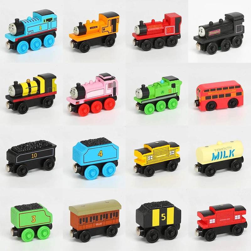 wooden magnetic thomas train