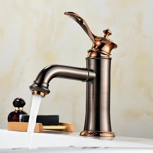 Brass Brown ORB Basin Faucet Single Handle Mixer Tap H/C Water Brushed Bathroom | Обустройство дома