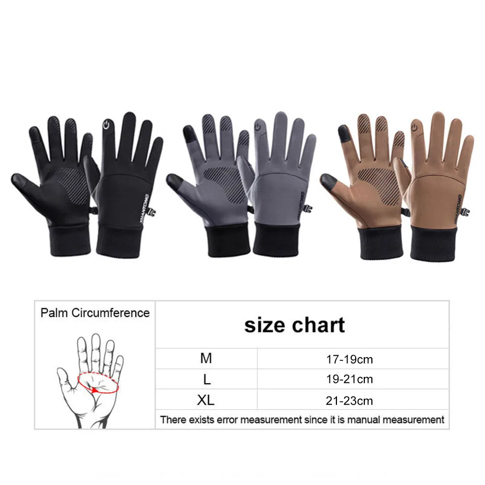 WALK FISH Winter Non-slip Full Finger Warmth Fishing Gloves Skin-friendly  Comfortable Velvet Silicone Windproof Fabric Gloves