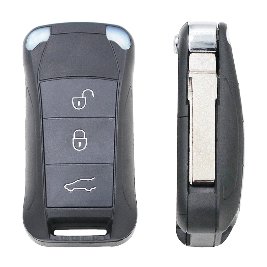 3 кнопки дистанционного ключа Fob 315 MHZ/433 MHZ для Porsche Cayenne 2004-2012 ID46 чип Uncut blade