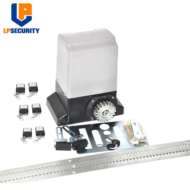 set3 6remotes LPSECURITY 220VAC раздвижной мотор для ворот 1000 кг+ 2 пульта дистанционного управления+ 4 метра зубчатой стойки - Цвет: set3 6remotes