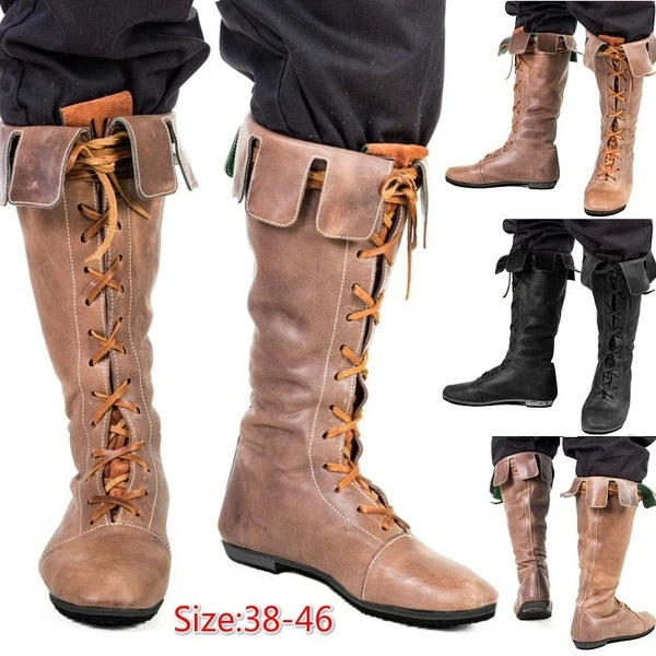Medieval Boots For Men In Vintage Plus Size Shoes Aliexpress