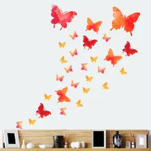 Zy185 Горячая Розовая бабочка гостиная телевизор фон украшение стены экологически чистый Съемный Настенный Стик