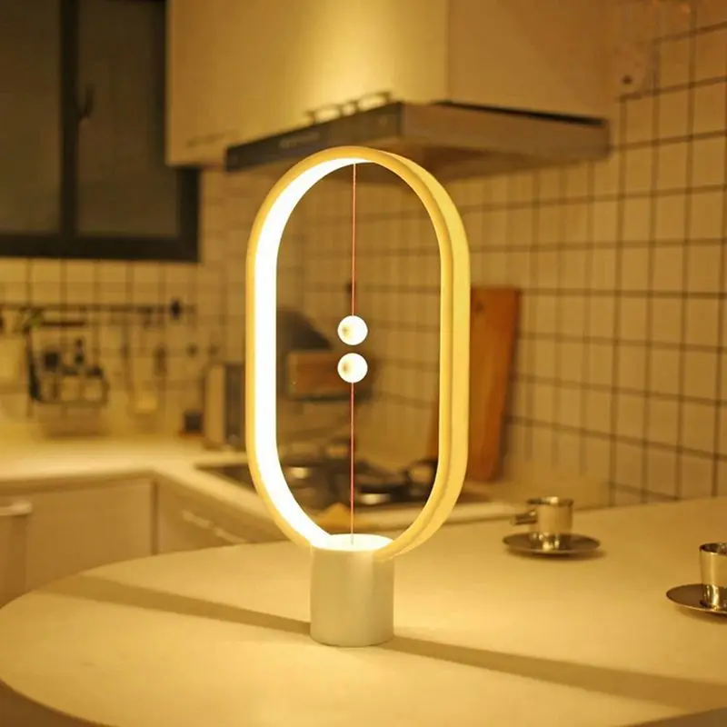 ELEG-balance lamp-Ellipse магнитный переключатель светодиодный светильник с питанием от USB, теплый светодиодный светильник для глаз, ночник, настольная лампа, украшение для
