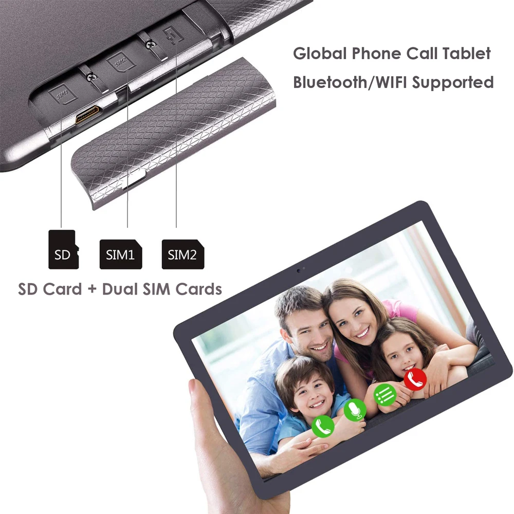 Новый планшет на Android 9 закаленное стекло 2.5D 10 дюймов 32 Гб ПЗУ 1280x800 HD IPS GPS