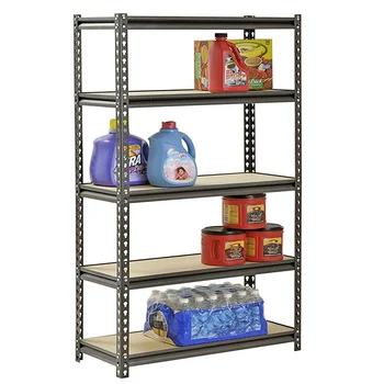 

110 x 45 x 180cm 5 Tiers Powder Coated Storage Rack Gray