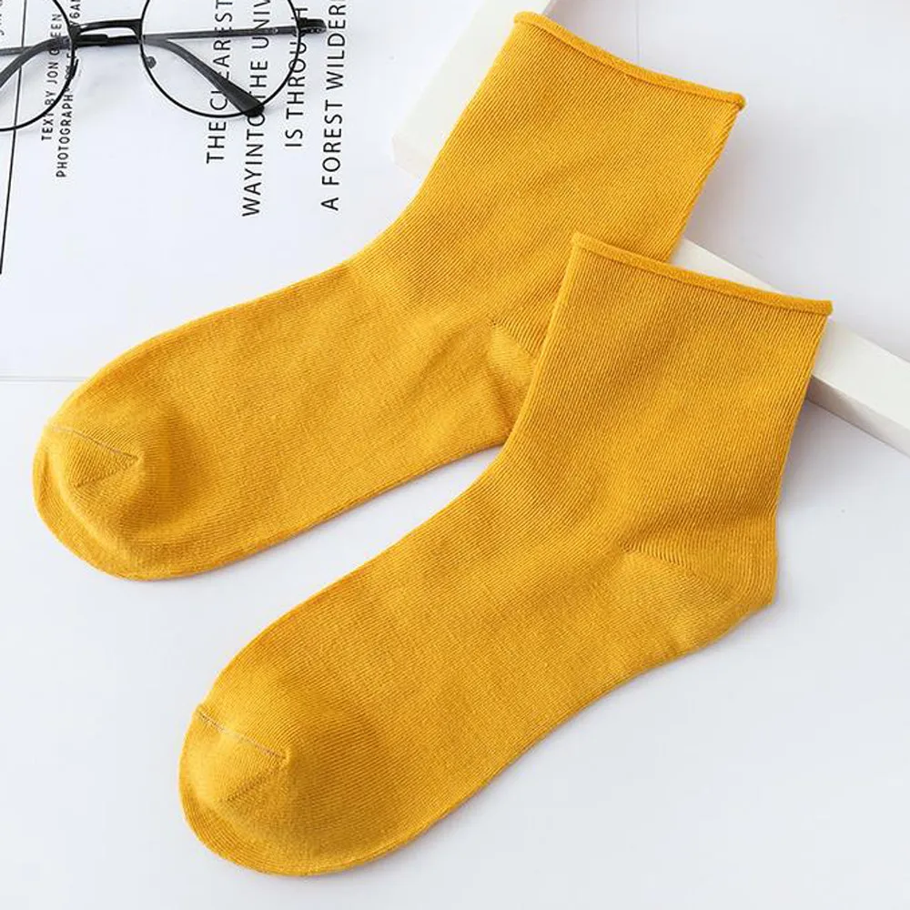 1 пара, Удобные однотонные хлопковые носки унисекс повседневные милые носки ярких цветов модные эластичные хлопковые носки calcetas mujer