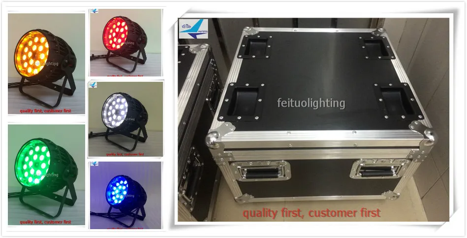 E-8pcs+ чехол светодиодный зум par 18x15 Вт открытый IP65 RGBWA par Led zoom студийный сцены шоу Рождественский светильник