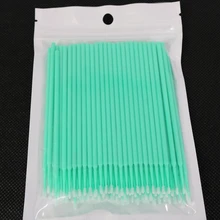 100 шт./упак. Microbrushes клей для наращивания ресниц Инструменты Одноразовые кисти для макияжа Набор с тампоном для ресниц удаление инструмент не оставляет ворсинок