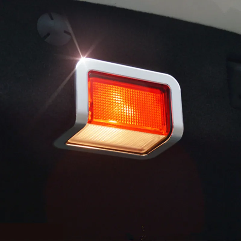 Алюминиевый сплав Багажник автомобиля коробка Предупреждение лампа рамка отделка Блестки для Mercedes Benz E Class W213
