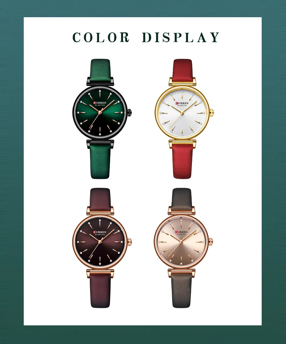 CURREN Women Watch Top Brand Luxury Gold Female Waterproof Clock Silver Stainless Steel Bracelet Simple Ladies Wristwatch 9081 6
