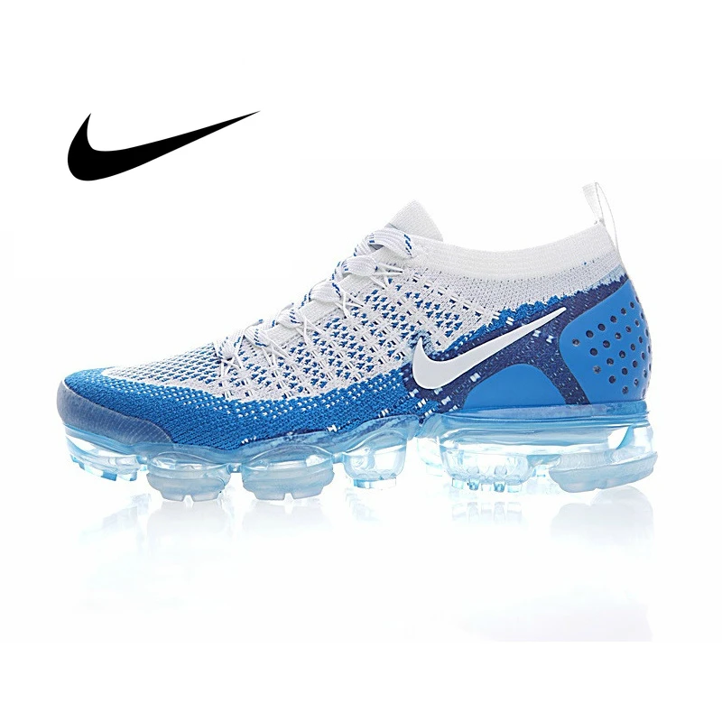 Оригинальные подлинные мужские кроссовки для бега от NIKE AIR VAPORMAX FLYKNIT 2, дышащие спортивные уличные кроссовки, хорошее качество#942842