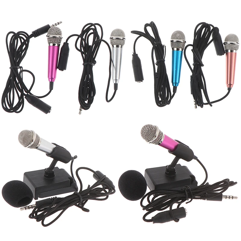 Mini Microphone Stereo-Studio-Mic KTV Karaoke Portable for Size:App.5.5cm--1.8cm