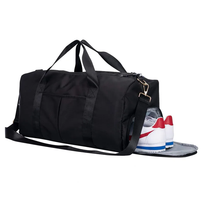 Black 19 Inch Модная повседневная сумка для путешествий в Корейском стиле, Большая вместительная сумка для йоги, водонепроницаемая сумка из ткани Оксфорд, Спортивная тренировочная посылка для занятий спортом на открытом воздухе - Цвет: Black 19 Inch