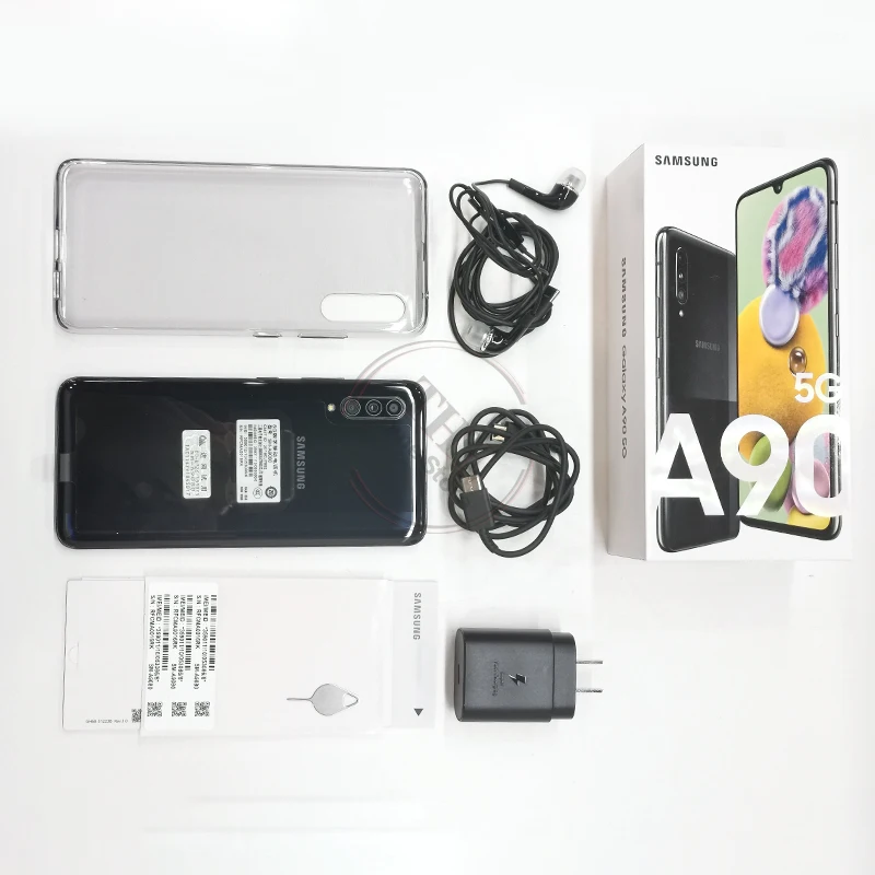Samsung Galaxy A90 5G версия 6," Super AMOLED 8x zoom Поддержка NFC Google Playstore Snapdragon 855 4500 мАч 48MP отпечаток пальца ID