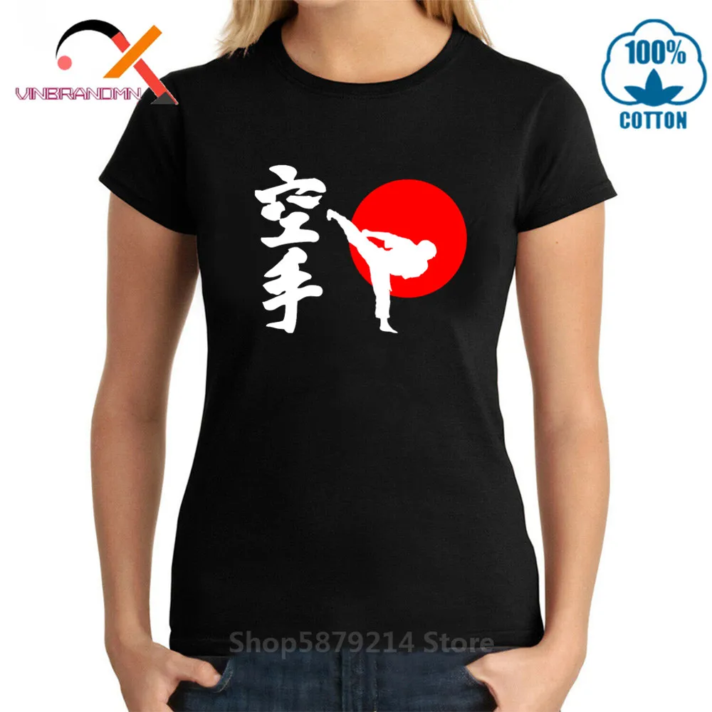 Япония Shotokan футболки kyokussinkai Kan Kyokushin каратэ Женские повседневные хлопковые топы с