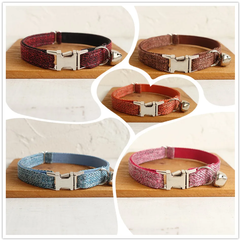 Cat Collar Cute Formal Dress Matching Pet Collar for Cats Small Dog Personalized ID Cat Collar with Bell Durable Adjustable Pink Cat Collar Cute Formal Dress Matching Pet Collar for Cats Small Dog Personalized ID Cat Collar with Bell Durable Adjustable Pink