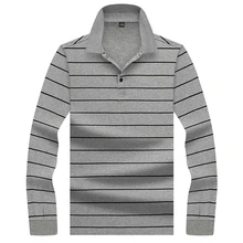 Hollirtiger тренд серая футболка-поло рубашка Для мужчин Поло для мужчины осень мода Для мужчин s Обычная тонкая рубашка с длинными рукавами Повседневное хлопковые рубашки-поло, XXXL