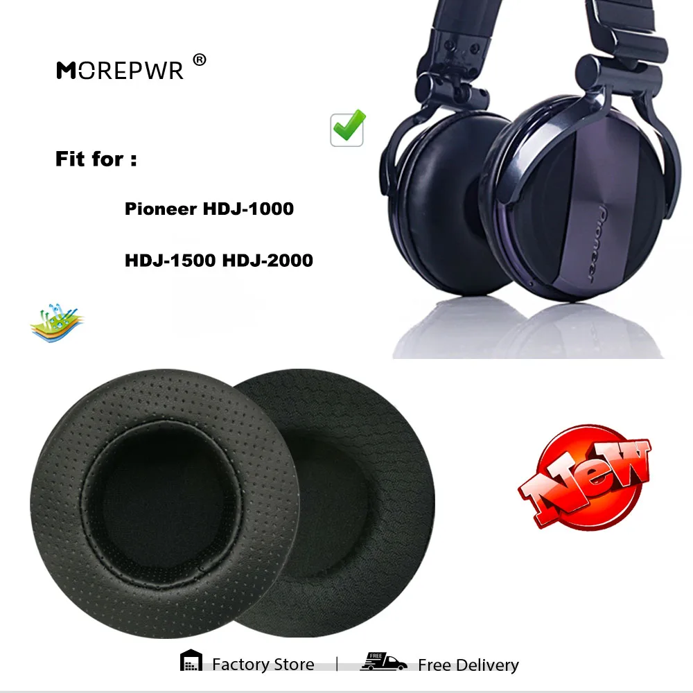 Thin Replacement Ear Cushion Pads For Pioneer HDJ-2000, HDJ-1000, Technics RP-DH1200 Headphones