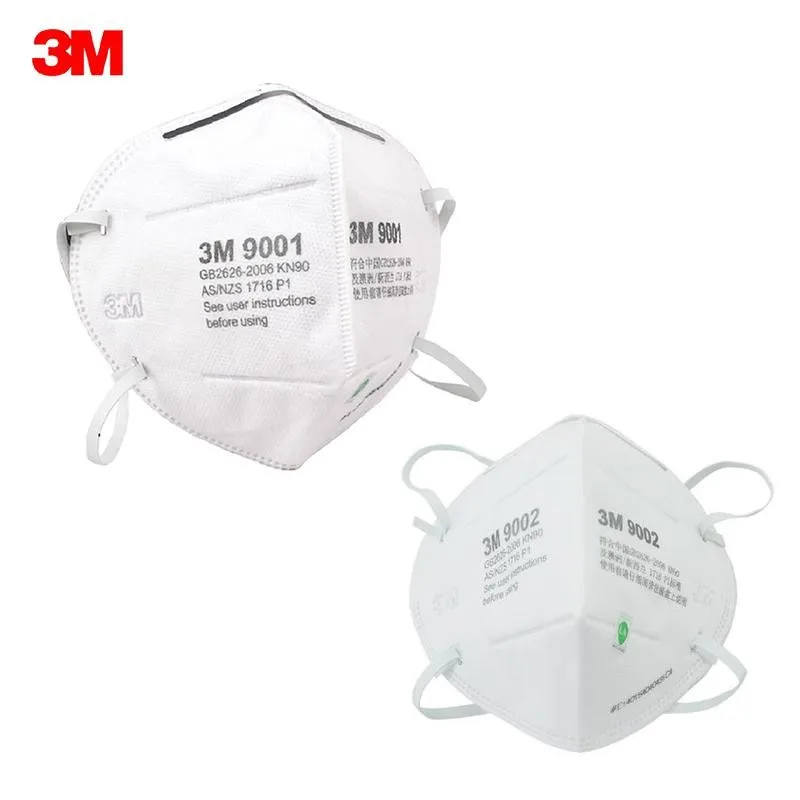 

3M 9001 N95 Protective Fold Masks Anti Dust PM 2.5 Multi Layer Filter Structure Industrial Fog enviroment 9002 KN95