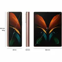 90% nowy oryginalny Samsung Galaxy Z Flold 2 Fold2 5G F916N 7.6 "składany AMOLED 12GB RAM 256GB ROM NFC Snapdragon 5G telefon komórkowy 5