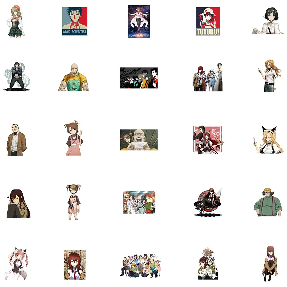 10/30/50PCS STEINS;GATE ELITE Anime Sticker Guitar Motorcycle Luggage Suitcase Decal Graffiti Sticker For Kid Children's Toys F3