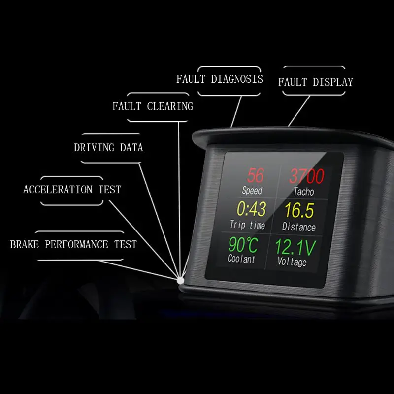 Автомобильный HUD универсальный дисплей OBD скорость метр цифровой проектор скорости лобовое стекло проекция с сверхскоростным транспортным средством