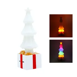 Мигающий Многоцветный USB лампа в форме рождественской елки AA на батарейках светодиодный ночник для домашняя отделка спальни освещение