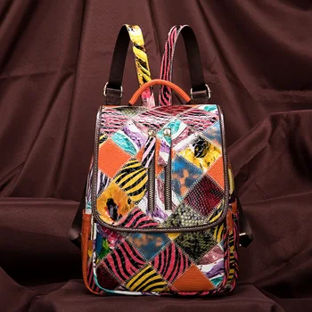 

MVA 2020 Fashion Women Backpacks Genuine Leather Handbad Multifunctional Shoulder Bag Anti-theft Trvelling Bag Female Split Bag