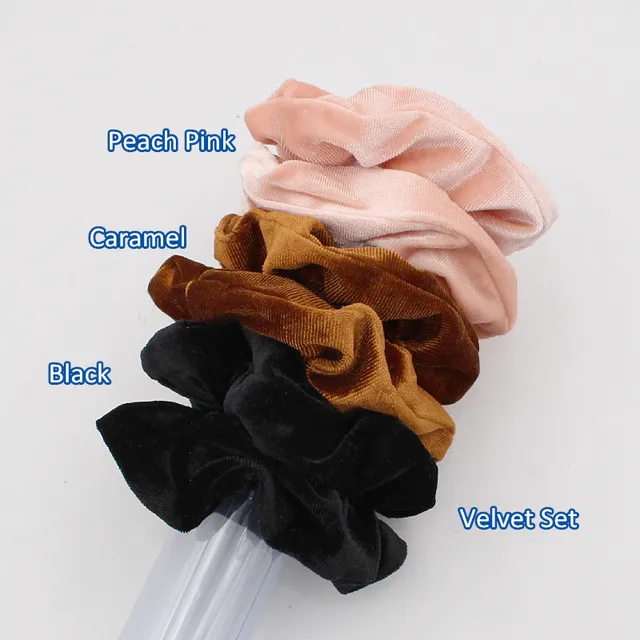 6pcs/lot Fashion Women Girls Silky Satin Hair Scrunchies Solid Stretch Elastic Hair Tie Simple Elegant Rubber Band Ponytail Tie MIX12