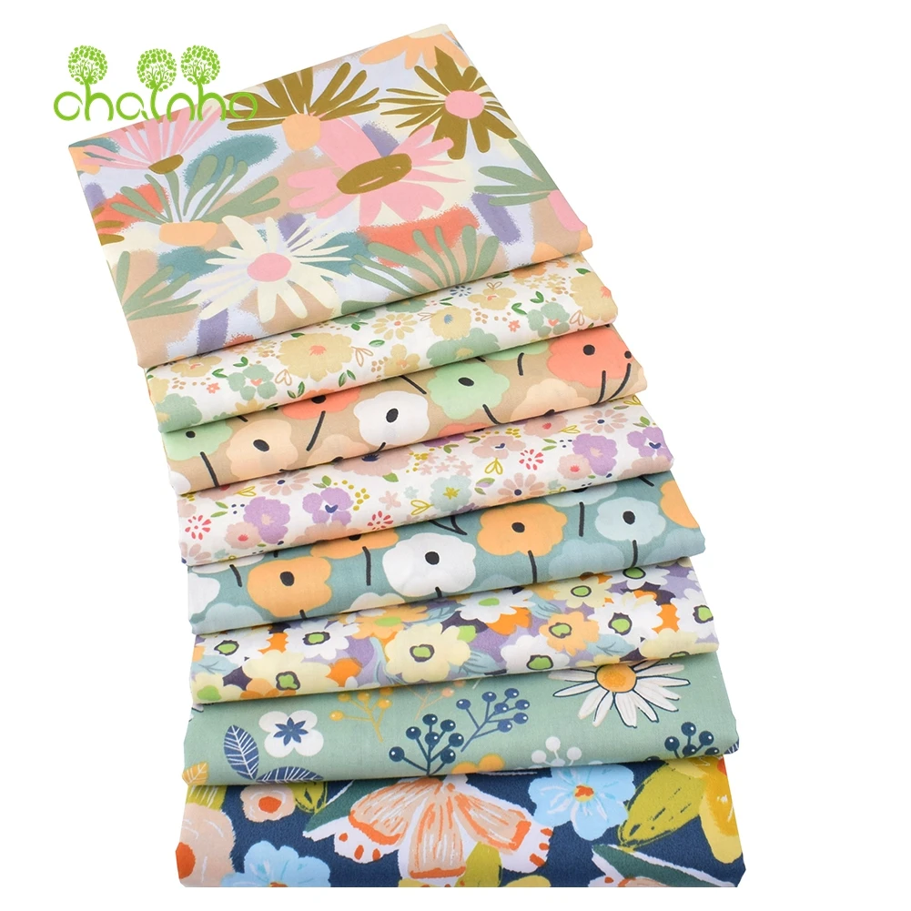 Printed Twill Cotton Fabric,Cream Color Series,Patchwork Clothes For DIY Sewing Quilting Baby & Children's Bedclothes Material