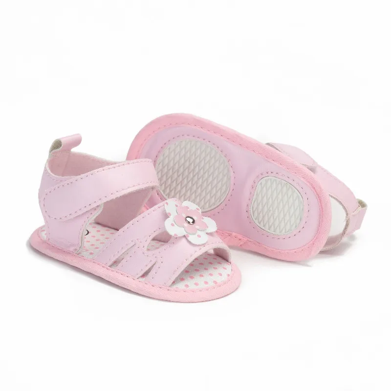 Новинка года; сандалии для новорожденных девочек из искусственной кожи; Bebe Girl prewalker; Летняя обувь с цветочным узором для малышей 3-12 месяцев