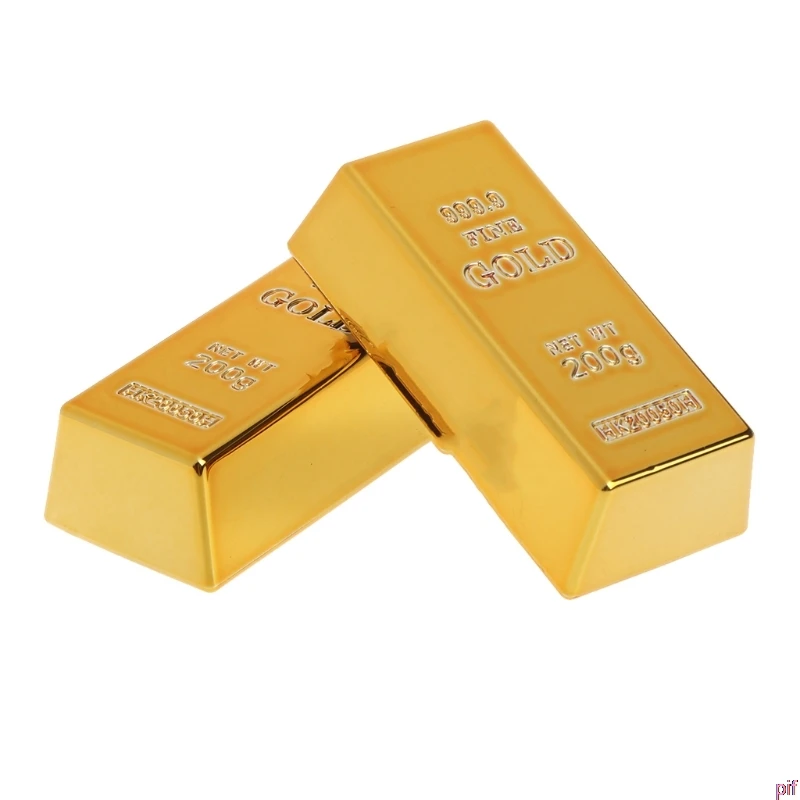 

Gold Brick Shape Refrigerator Magnets Resin Craft Gift Home Decoration Souvenir