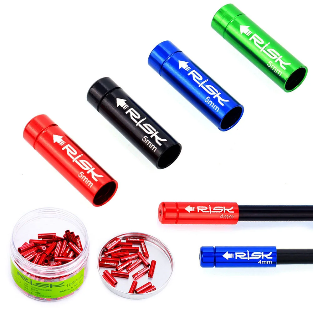 

10pcs 4mm/5mm Aluminum Alloy Bicycle Derailleur Shift Brake Cable End Cap Housing Ferrules Crimps Wire Tip Dust Cover