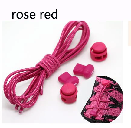 rose and white Низкая цена без шнурка фиксирующий башмак Шнурки тапки ленивые эластичные шнурки светящиеся шнурки для обуви Дети - Цвет: rose and white