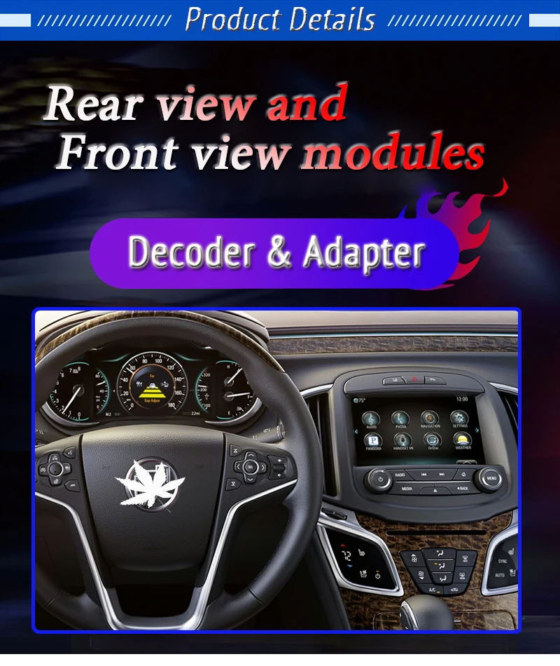 Reversing Camera adapter For Alpheon 2010~2016 Interface Backup Parking Rear Camera Original Car Screen Upgrade Display Decoder GFGJ