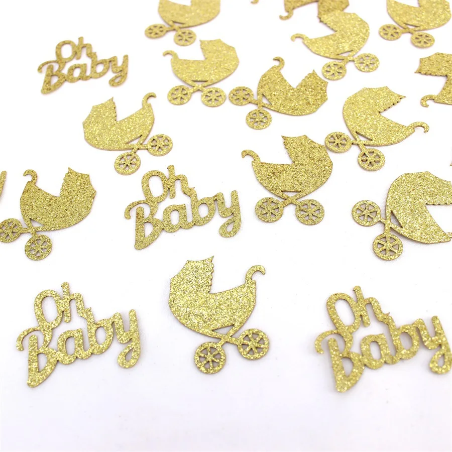 Oh Baby Car Конфетти Для вечеринки в честь будущей матери золотое украшение для