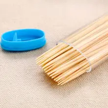 1 1 коробка одноразовые бамбуковые деревянные Коктейльные круглые зубочистки двухсторонние дорожные портативные с ящиком для хранения около 100 шт