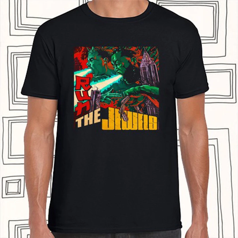 Run The Jewels Rap хип-хоп тур логотип мужская Черная Футболка размер S M L Xl Xxl Xxxl стильная