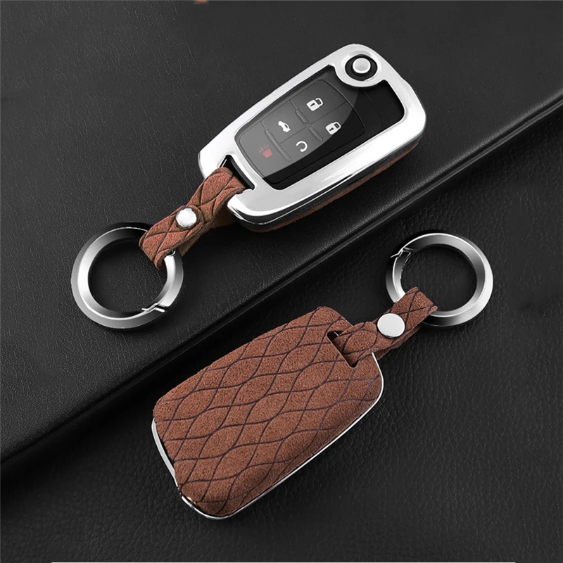 

Artificial Leather Zinc alloy Car Flip Folding Key Case Cover For Buick Chevrolet Cruze Opel Vauxhall Mokka Encore Accessories