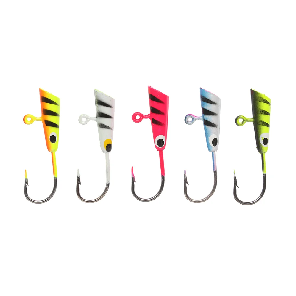 5 шт., 5 цветов, металлическая зимняя мини-приманка, приманка для подледной рыбалки с жестким крюком, искусственная наживка «червяк», наборы для подледной рыбалки, Аксессуары для рыбалки
