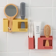 

Multifunctional Wall-mounted Storage Box Punch-free Mobile Phone Remote Control Storage Rack Bathroom Wall Debris Storage Rack