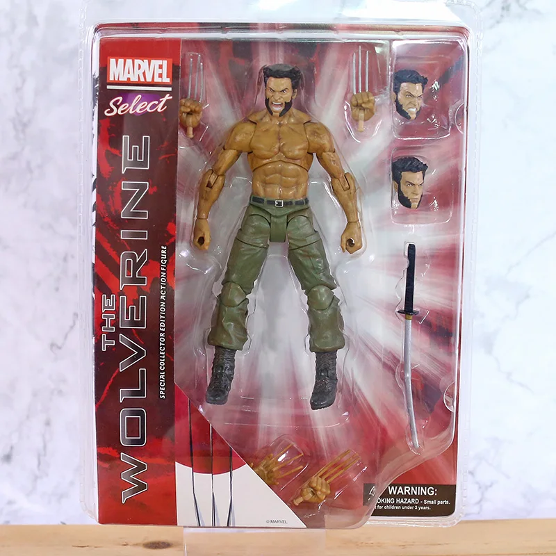 Marvel Select X-Men Росомаха Логан ПВХ экшн-фигурки игрушки куклы детские рождественские