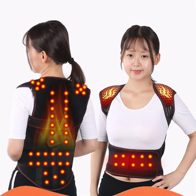 Tourmaline Self-heating Magnetic Therapy Belt Waist Support Shoulders Vest Waistcoat Warm Back Pain Treatment