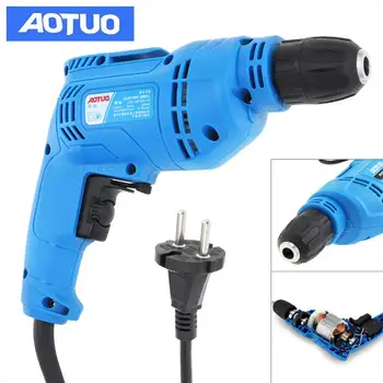 

3/8 Inch Hand Drill 450W Multifunctional Electric Drill with Hanging Design and Self-Locking Chuck for Home / Industry