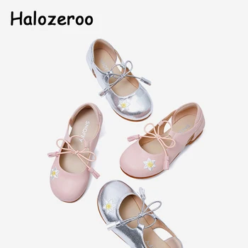 

Spring Kids Bow Shoes Baby Girls Dress Princess Flats Children Dance Shoes Pink Brand Shoes Black School Shoes Mary Jane 2020
